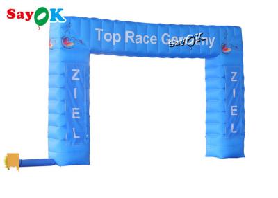 China arco inflable de la raza Oxford del paño azul de los 4x3m con el ventilador Logo Printing en venta