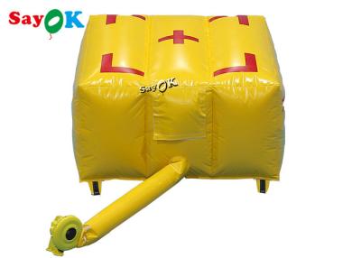 China 2x2x1mH Custom Inflatable Products Yellow Fire Fighting Airbag Emergency Rescue Safety Air Cushion for sale