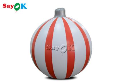 China 0.6m het Rode en Witte het Opblazen van pvc Zelfdecor van de Kerstmisballon Aangepaste Opslag Te koop