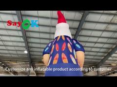 Hawaiian Christmas Decration Model Christmas Inflatable Santa Claus On Beach