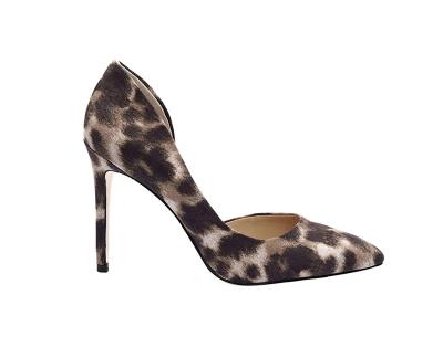 China Leopard Printing Lightweight Anti-slippery Sexy Pointed Toe Wrapped Suede Women's High Heels for sale