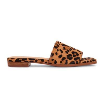 China Wholesale fashion trend China summer casual shoes leopard print slide flat heeled sandals for women and ladies for sale