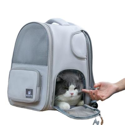 China Sustainable Puppy and Kitty Outdoor Travel Backpack 2023 New Expandable Space Breathable Mesh Bag cat carriers for sale