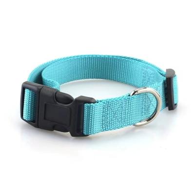 China Personalized Outdoor Durable Solid Color 2023 Hot Selling New Large Medium and Small Dog Imitation Nylon dog collar hardware for sale