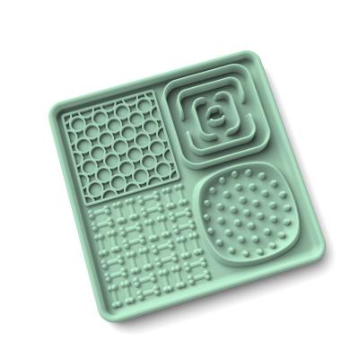 China Sustainable Dropshipping Cat Lick Pad Silicone Non-Slip Design Slow Feeder with Suction Cups Dog Treat Mat for sale