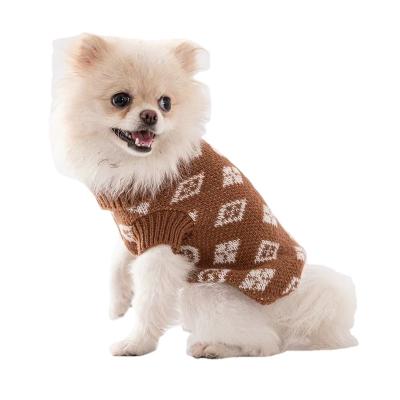 China Sustainable 2023 Fashion Dog Sweater Double Layer Thickened Autumn and Winter Warm High Elastic Pet Clothing dog clothes luxury for sale