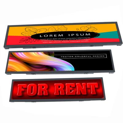 China 28.5 Inch TFT Indoor Bar Electronic Stretched Screen Bus LCD Advertising Video for sale