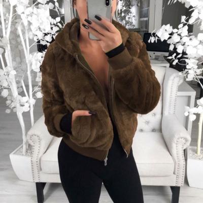 China New Design Winter Anti-shrink Solid Color Casual Women's Jackets Women's Hooded Sweater Coat For Wholesales for sale