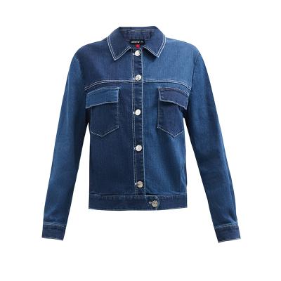 China DBL QUICK DRY normal casual plus size blue denim jacket wash jeans jacket for women for sale