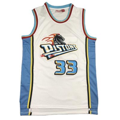 China Wholesale High Quality Top Quality Embroidered Chicago Classic Basketball Style Mens Breathable Basketball Tank Top Uniforms for sale