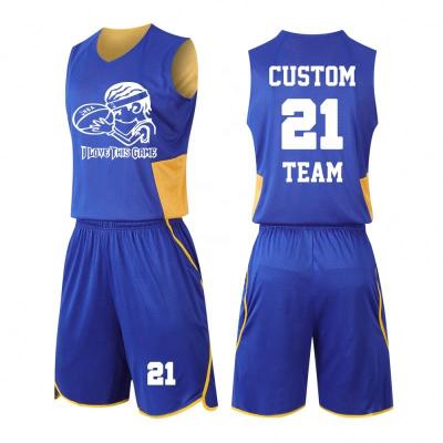 China New custom competition training vest printing summer basketball uniform double-sided QUICK DRY for sale