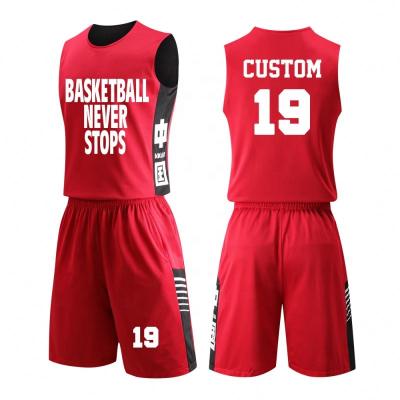 China QUICK DRY Newly Designed Mens Trend Sports Club Reversible Youth Basketball Uniform for sale