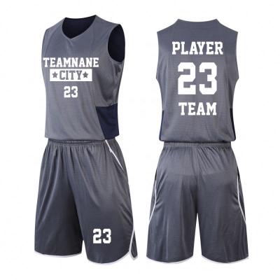 China 2021 summer QUICK DRY trend personalized training uniform customized double-sided vest number basketball for sale