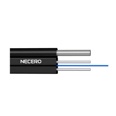 China Wholesale 3.0mm Indoor Multi Mode Armored Breakout 1 Mode 2 4 6 8 Core Fiber Optic Ftth Flat Cable By Necero Factory 20 Years Fiber Optic Flat ftth Cable for sale