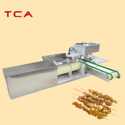 China Automatic electric meat skewer machine Kabab maker meat skewers machine barbecue meat skewer machine for sale