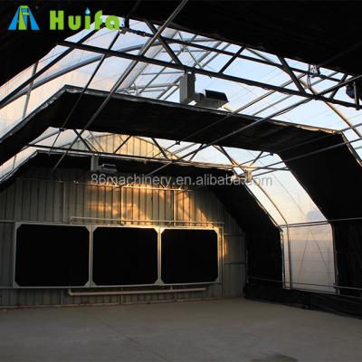 China Economical And Natural Ventilation American 32X9m Light Deprivation Blackout System For Greenhouse for sale