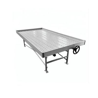 China Wear Resistance Galvanized Metal Rolling Bench 4x8 ABS Flood Tray Nursery Seedling Bench for sale