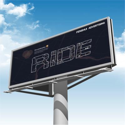 China stainless steel outdoor advertising v shape billboards prices large roadside steel structure backlit billboard for sale for sale