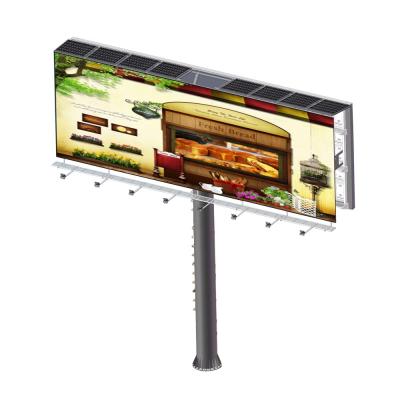 China Large steel outdoor solar powered advertising billboard fronlit double sided billboards for sale