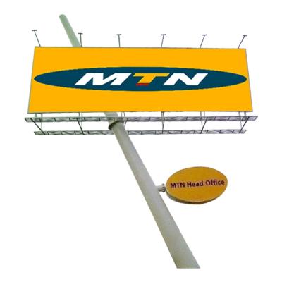 China Outdoor City Street Slanted Pole Two Faces Billboard Rack for sale