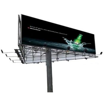 China road steel structure unipole billboard signage steel structure column outdoor advertising billboard YR-D for sale