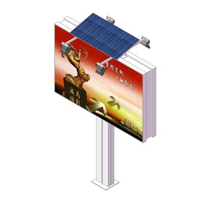 China Steel / Aluminum Alloy Double Sides Backlit Solar Billboard For Outdoor Advertising Billboards for sale