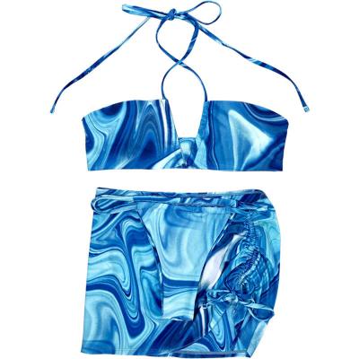 China Factory Custom Printing Mature Woman Bikini Swimwear Brazilian Swimwear Windproof for sale