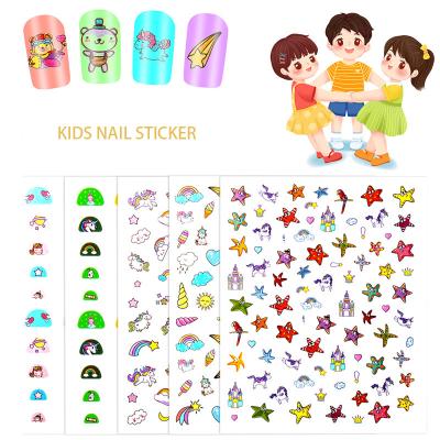 China Easy To Apply And Remove High Quality New Product Candy Stars Kids Cartoon Nail Stickers Set Kids To Nail Cute Stickers for sale