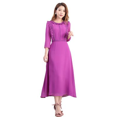 China New Fashion Comfortable Breathable Chiffon Long Sleeve Dress Spring Dress With Good Shape Wedding Dress for sale