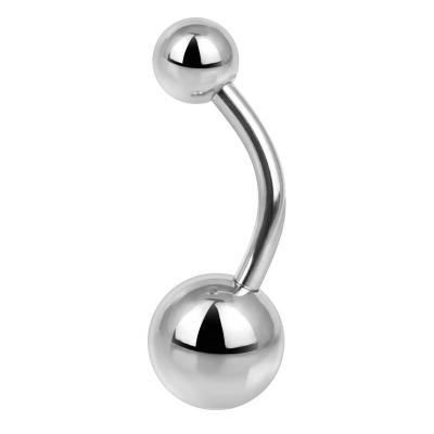 China Wholesale FASHIONABLE Curved Belly Navel Piercings Jewelry 14g Titanium Belly Button Ring With High Polish for sale