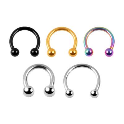 China Factory price 16g stainless steel base circular barbell piercing ring for sale