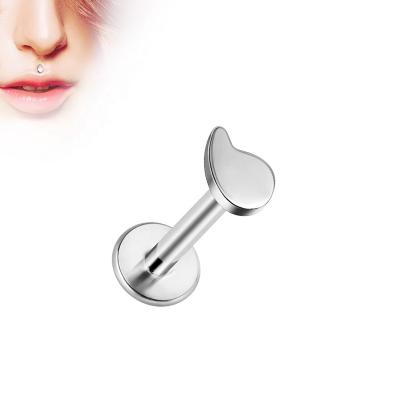 China Factory price high fashion titanium G23 jewelry lip ring piercing polish labret studs for sale