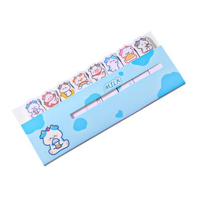 China N-Time Self-adhesive Cute Animals Message Paper Note Cartoon Sticky Notes Animals Row Row Station Sticky Note for sale