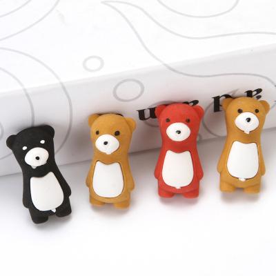 China Wholesale CreativeCute Promotional Eraser Bear Shape Pencil Eraser Cartoon 3D Popsicle Eraser Student Supplies for sale