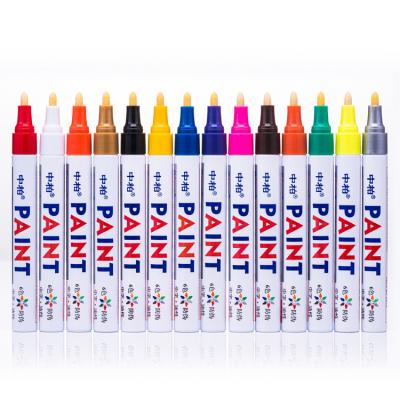 China Wholesale White Paint Pen Metal Paint Oily Marker Pen Waterproof And Not Easy To Fade for sale