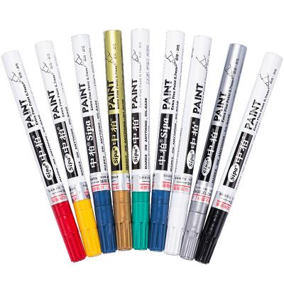 China Wholesale White Oily Needle Tube Painting Pen 0.7mm Marker Pen Metal Whiteboard Paint Pen for sale