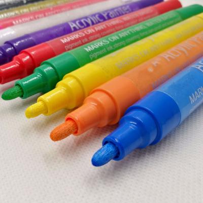 China Soft Writing High Quality Private Logo Transparent Ink Acrylic Paint Water Based Marker Pens for sale