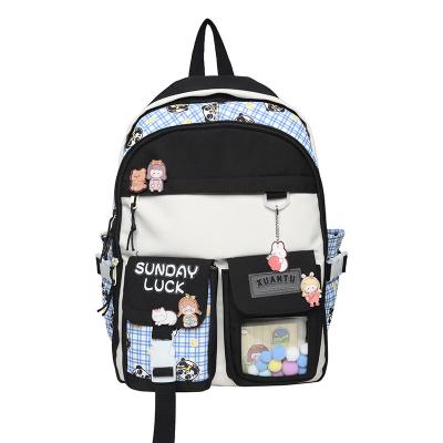 China Wholesale Anti-theft Rates 3-6 Cute Women's Backpack Harajuku Backpack Kawaii Multi Pockets Teenage Girls New School Bags for sale