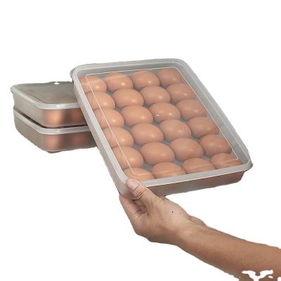 China Factory Price Viable Wholesale Plastic Fridge Cardboard Container Chicken 24 Eggs Storage Box for sale