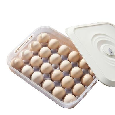 China Sturdy Polystyrene Chicken Double-Layer Egg Box Refrigerator 24 Plastic Storage Boxes And Bins Rectangle for sale