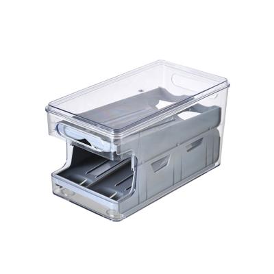 China 2021 New Egg Storage Box Sustainable Plastic Home Organizer Rack With Lid Drawer Type Refrigerator New for sale