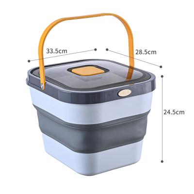 China Newstyle Viable Plastic Collapsible Collapsible Rice Boxes Kitchen Food Storage Savings Storage Boxes And Bins Silicone Bins for sale