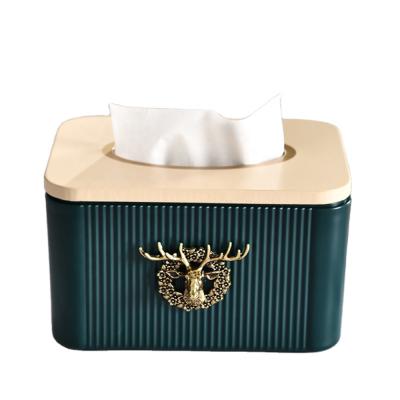 China Elk 2021 New Product Hot Modern Kitchen Elk Dining Room Creative Decorative Tissue Paper Storage Box for sale