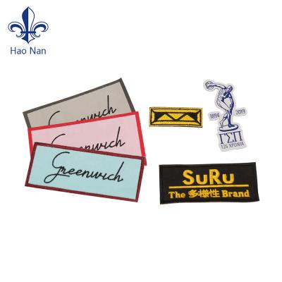 China Sustainable Embroidery And Woven Patch Brand Custom Apparel Labels for sale