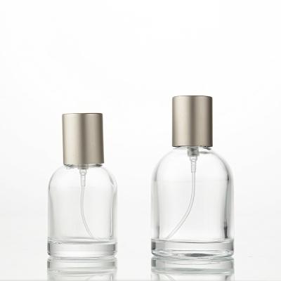 China 30ml 50ml 100ml cosmetic spray clear empty glass perfume bottles with cap for sale