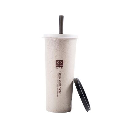 China Drinking Cup Adult Double-Lid Business Student Plastic Cup With Single-Layer Cup for sale