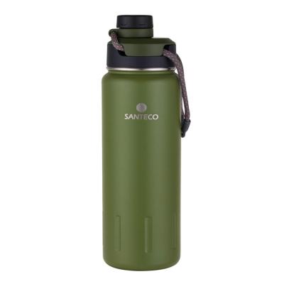 China Santeco BPA Free PORTABLE Custom Sport Vacuum Insulated Stainless Steel Water Bottle for sale