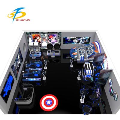 China Free 2019 Skyfun Experience Station One-stop Design Vr Theme Park 9d Virtual Reality Cinema For Sale 10*20M for sale