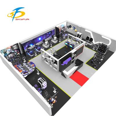 China Stimulating VR Experience Fun Game Hall 9D VR Simulator VR Theme Park for sale