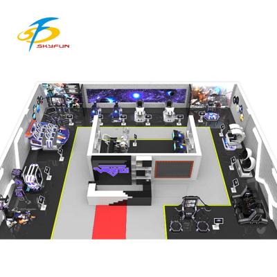 China VR experience 50~300 vr shop 9d simulator video game machine one square meter 9d amusement parks for vr theme park for sale